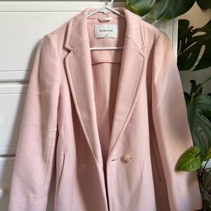 Aritzia Babaton Pink Mid Length Coat
